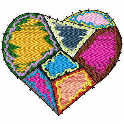Hearts Embroidery Design 5